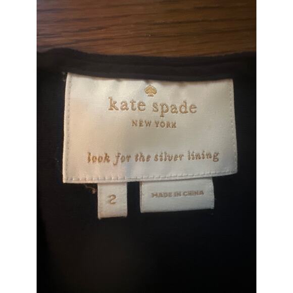 Women 2 Kate Spade New York Black Bow Front Zip Back Dress Career Suit Sheath - Picture 3 of 5